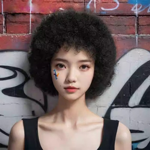 真人发爆炸头假发化疗可戴发套