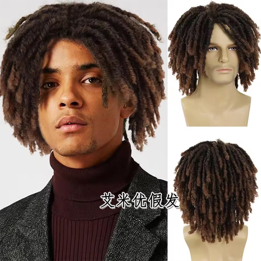 美式脏辫假发男短发全头套