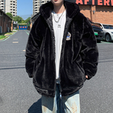 冬季大码外套连帽毛绒棉服男女休闲加厚大雕棉衣6673P118控168，男装棉衣，电商A034