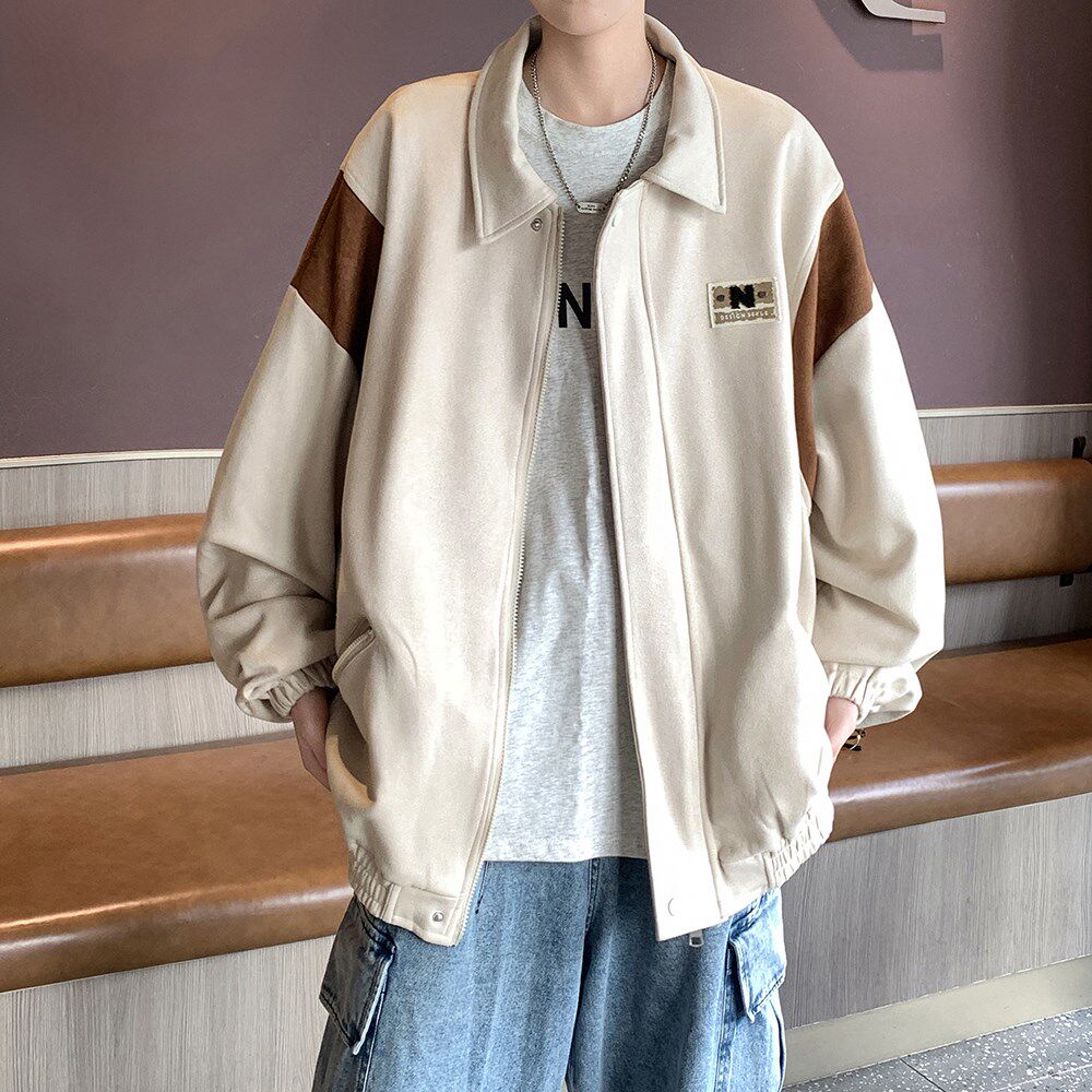 港风秋款宽松休闲棒球服百搭夹克青年外套男6631P88控118,男装夹克,电商A034