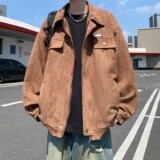 2025新款休闲外套茄克日系潮男翻领夹克港风外景888P78控118，男装夹克，电商A034