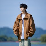 相机片外景新款夹克青年男大码宽松休闲外套可二开6633P88控128，男装夹克，电商A034