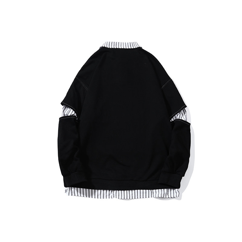 休闲印花男女青年卫衣日系假两件外套大码POLO衫2381P55控75,男装Polo衫,电商A034