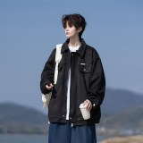 新款休闲外套茄克潮男大码宽松夹克相机港风外景888P78控118，男装夹克，电商A034
