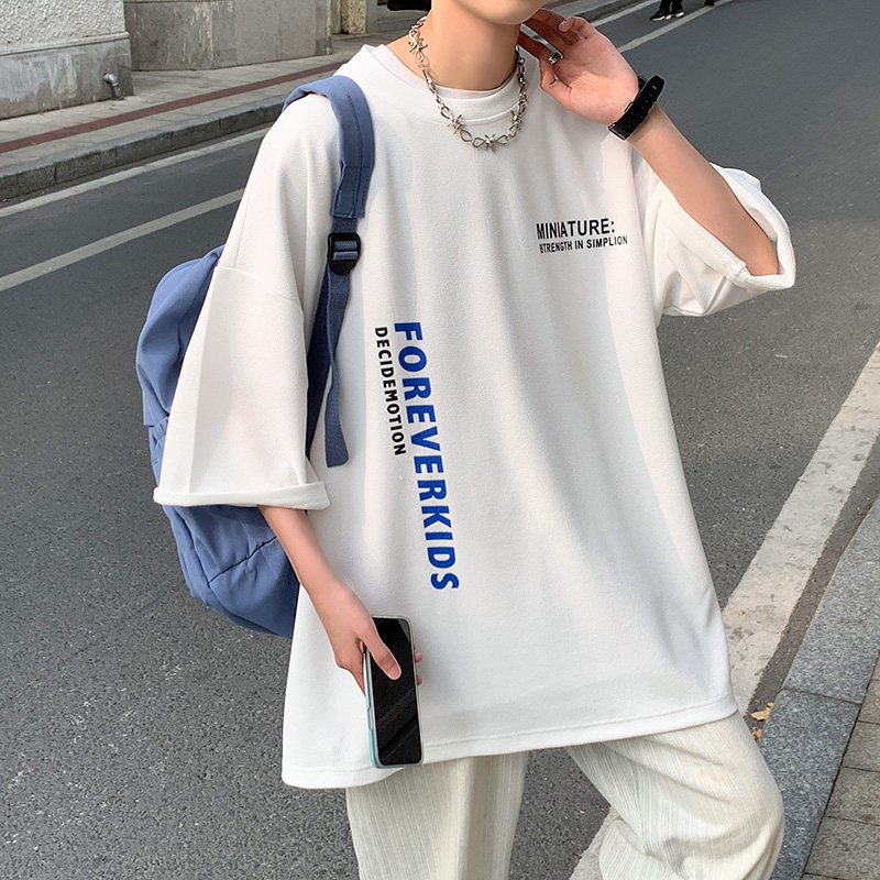 港风学生男夏装休闲T恤上衣短袖T半袖潮牌日系体恤A0342297P30,男装T恤,电商A034
