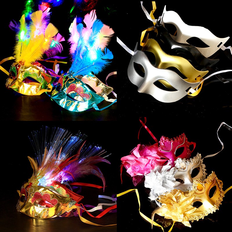 万圣节发光面具儿童全脸