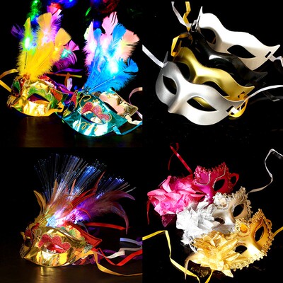 万圣节发光面具儿童全脸