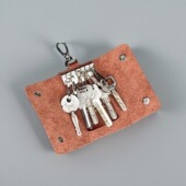 牛皮女士家用钥匙包男士 腰挂日韩版 真皮小巧锁匙包收纳简约钥匙套