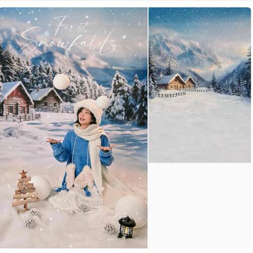 影棚雪景拍照背景布室内