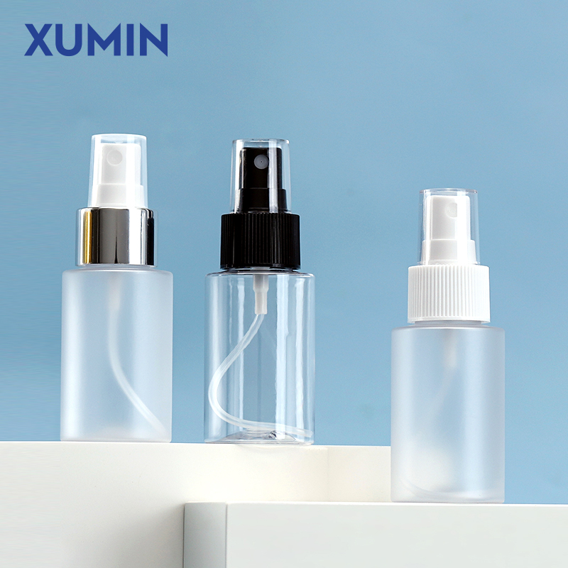 现货化妆品PET空瓶50ml透明爽肤水喷雾瓶磨砂平肩纯露盖瓶/乳液瓶