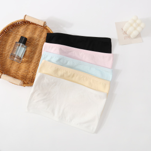 少女抹胸内衣发育期纯色无肩带初中生9 16岁内衣裹胸