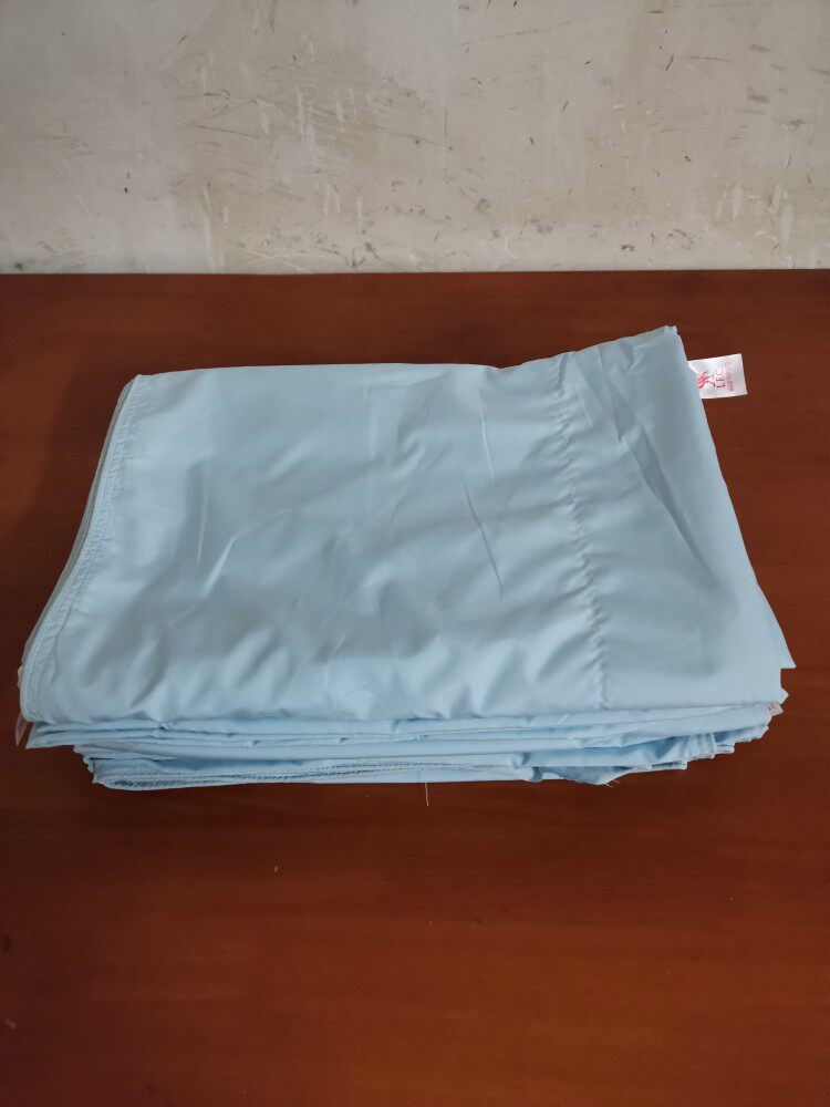 外贸超细柔赛丝自充丝棉被壳被套被罩被子单人尺寸天蓝色150x200