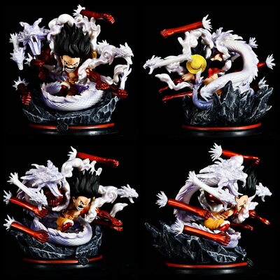 海贼王 WCF 鬼岛共鸣 橡胶 九头蛇 蛇人路飞 模型 摆件 盒装手办