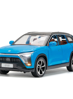 （开窗盒）仿真1比24蔚ES8合金新能源汽车模型摆件带声光玩具