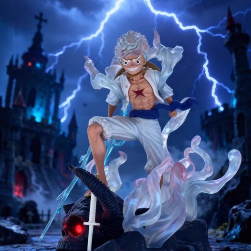 海贼 lx鬼岛尼卡路飞手办 可发光 顶配版 雕像模型手办摆件