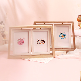 相框摆台ins风旋转可放多张照片创意家居装饰品生日纪念日礼物件