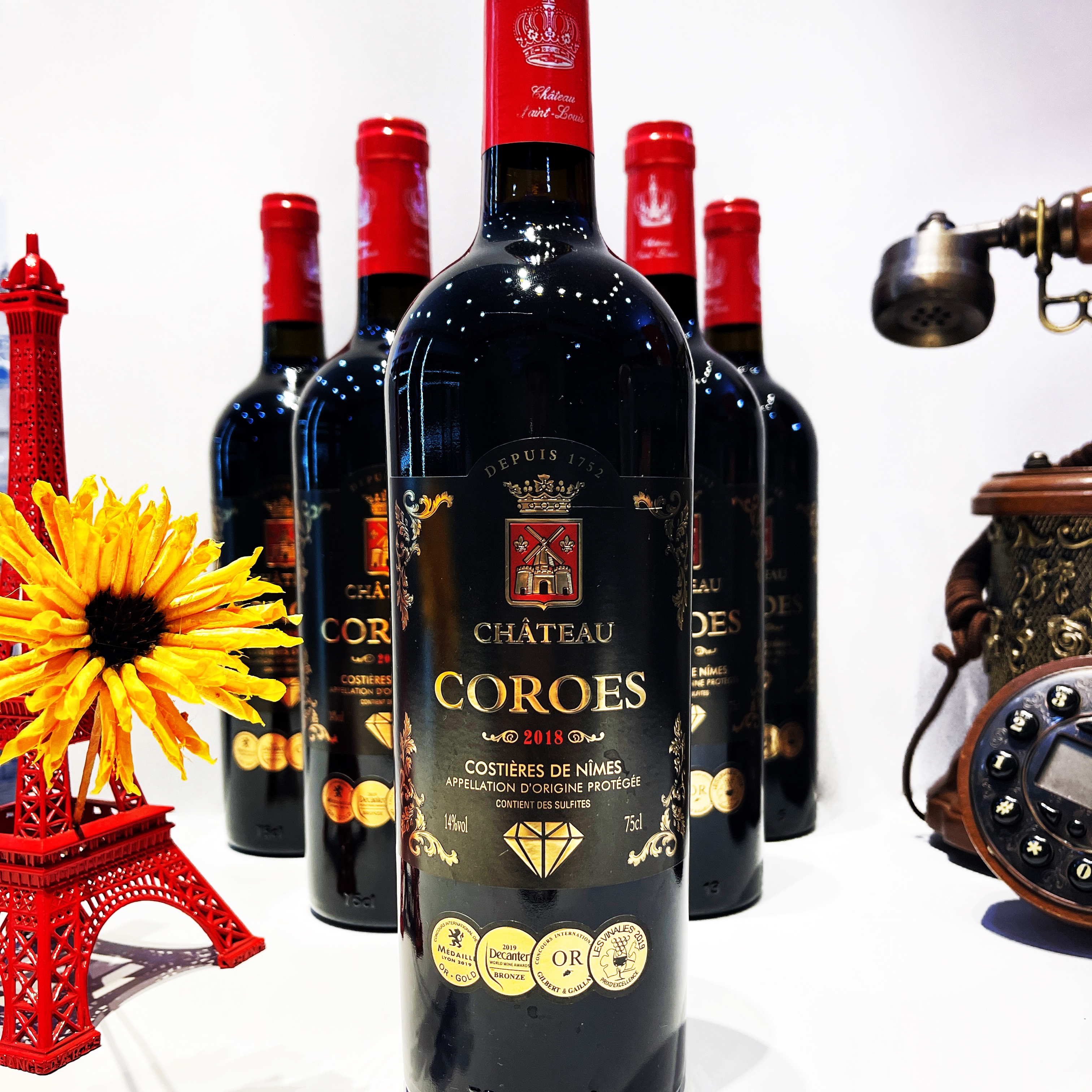 法国进口红酒卡图磨坊COROES干红葡萄酒黑钻原瓶 正品保障 750ml