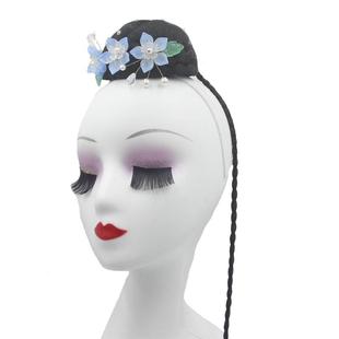 胶州秧歌岭南钱鼓舞澜水见月圆舞蹈头饰民族舞台演出艺考琉璃发饰