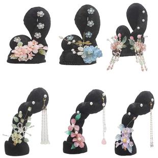 古典舞艺考生独舞古装汉服假发髻舞蹈演出发饰民族舞成人儿童仿真