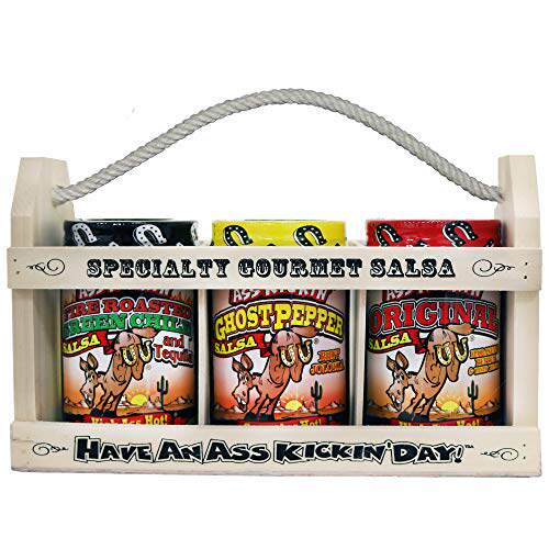 ass kickin hot spicy salsa gift set- 3 pack - pre
