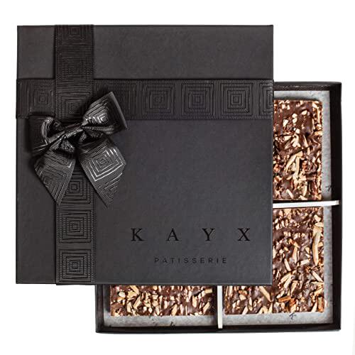 kayx dark chocolate bark thins - elegant gift box
