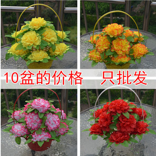 清明节祭祀花上坟手提塑料小花篮插花花圈扫墓菊花花束墓碑挂花条