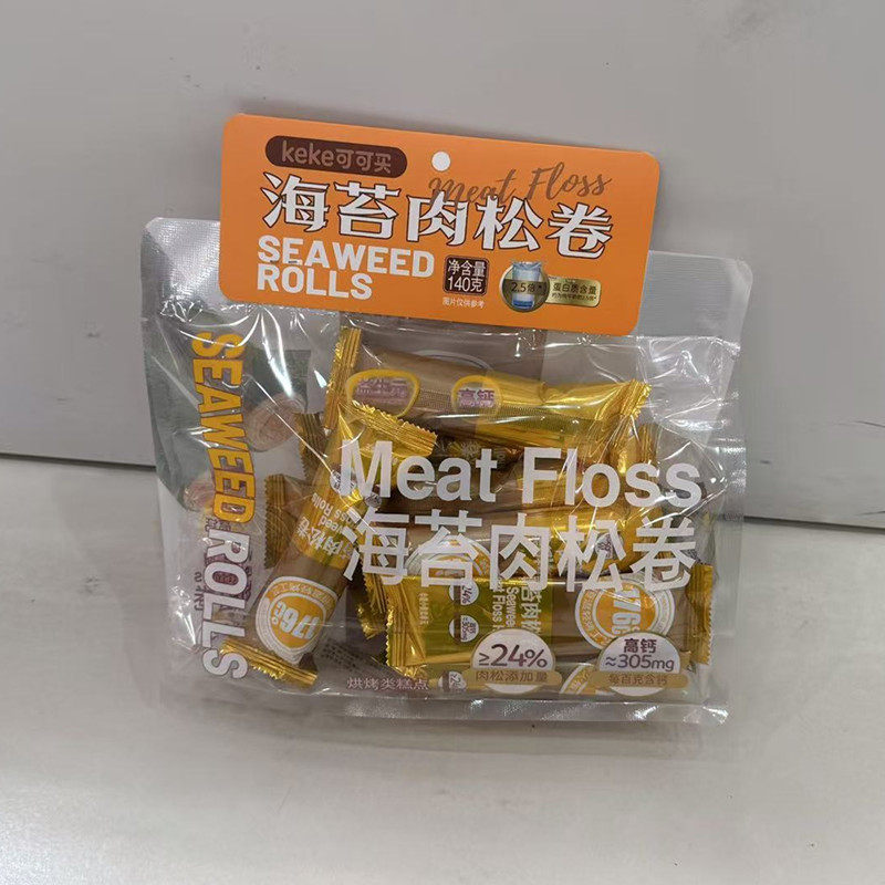 keke可可买海苔肉松卷140g零食