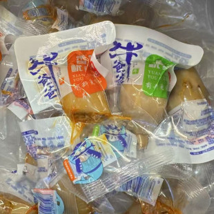 牛爸爸带籽鱿鱼仔原味香辣味独立小包散装 500g即食鱿鱼零食特产