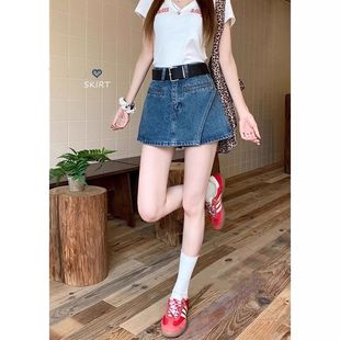 美式辣妹设计感牛仔半身裙2025夏季新款高腰显瘦百搭A字短裙女ins