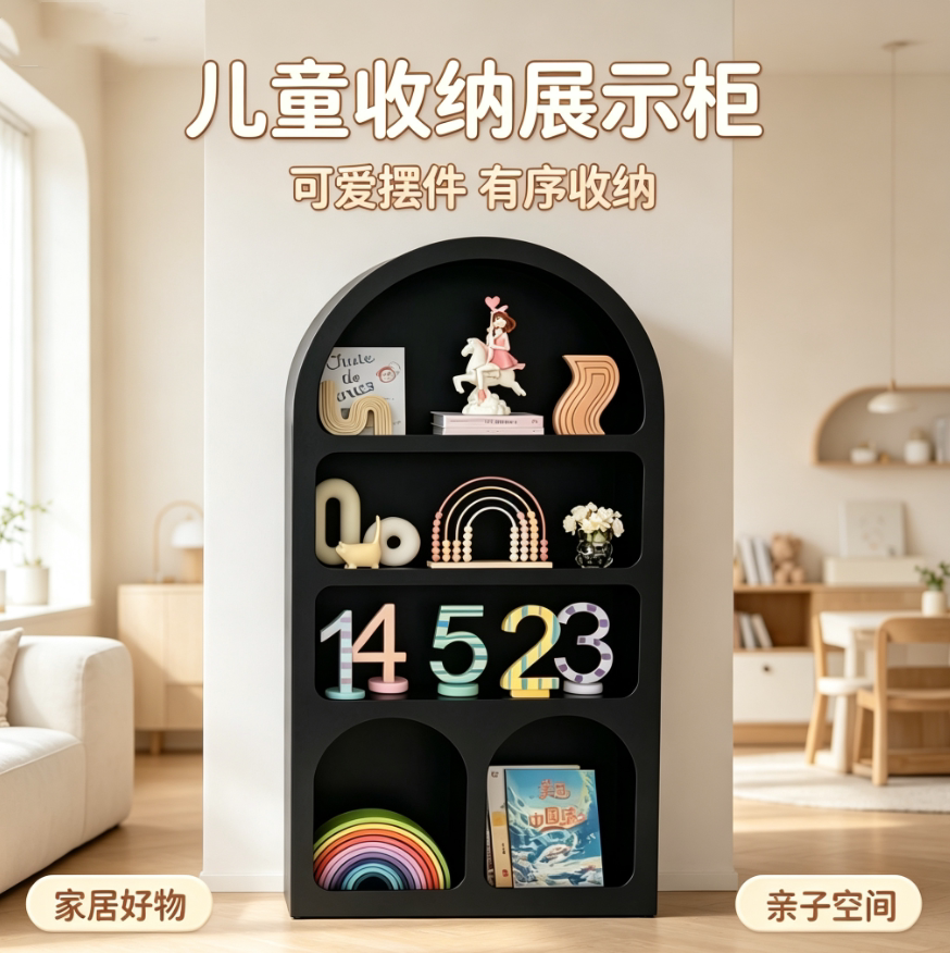 现代可爱儿童房创意书柜摆件