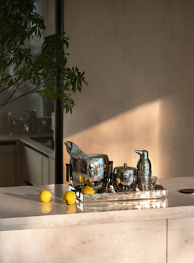 现代轻奢不锈钢调酒器冰桶套装