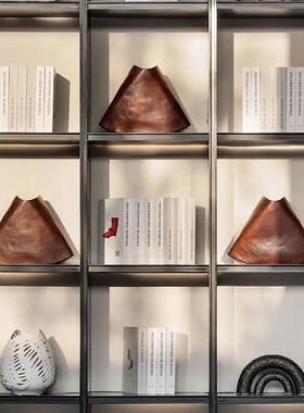 样板间桌面面铁锈红陶瓷花器摆件