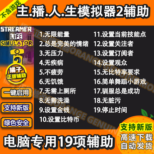 Streamer LifeSimul2主播人生模拟器2修改器科技流光生活辅助单机