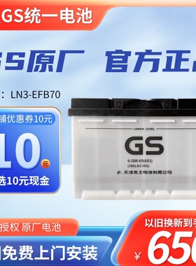 GS杰士统一启停原装380LN3-ISS适配奕泽C-HR凯美瑞亚洲龙65Ah603A