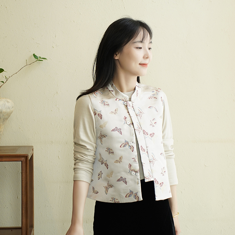 艾绘馆新中式复古织锦马甲坎肩