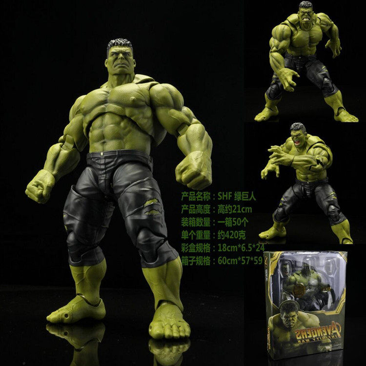 复仇者联盟3 SHF 绿巨人 Iron man 关节可动 换手换头 盒装手办