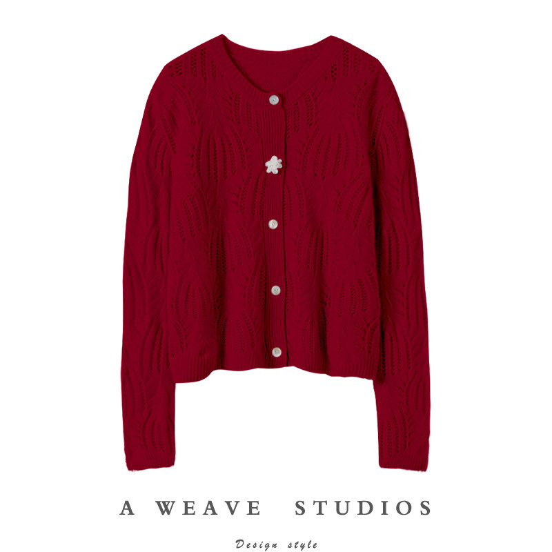 太美了吧！花朵扣羊绒开衫女纯羊绒毛衣镂空针织开衫外套秋冬新款,女装/女士精品,羊绒衫,淘宝优惠券,粉丝福利购,淘宝优惠卷