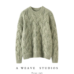 时装 重磅大克重 加厚山羊绒衫 女圆领纯羊绒毛衣宽松 界新宠