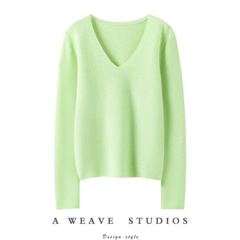爱上品味爆款！穿搭很抬气~V领羊绒衫女纯羊绒毛衣套头针织打底衫,女装/女士精品,羊绒衫,淘宝优惠券,粉丝福利购,淘宝优惠卷