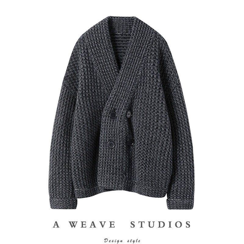 宝藏气质通勤款！V领双排扣羊绒开衫女华夫格编织羊绒针织毛衣,女装/女士精品,羊绒衫,淘宝优惠券,粉丝福利购,淘宝优惠卷