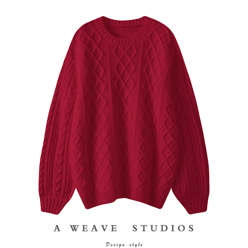 重磅加厚！打动人心的版！复古绞花圆领羊绒衫女套头纯羊绒毛衣,女装/女士精品,羊绒衫,淘宝优惠券,粉丝福利购,淘宝优惠卷