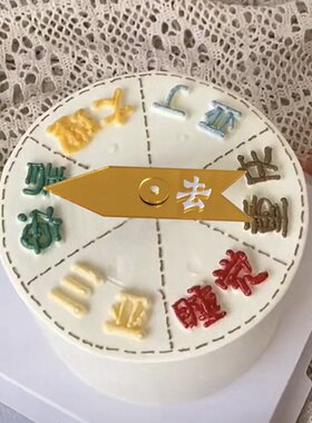 幸运大转盘生日插牌蛋糕装饰