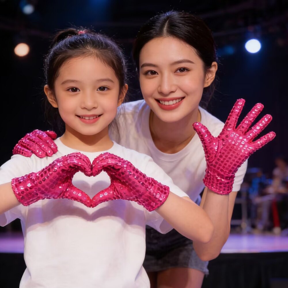 六一节儿童亮片手套迈克杰克逊舞台表演手套演男童女童闪亮手套