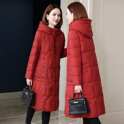 单齿道中长款鹅绒服外套