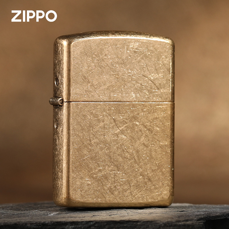zippo打火机耐磨铜盔甲花纱