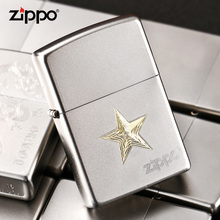205磨砂拉丝正品 原装 男士 zippo打火机正版 煤油芝宝标志纯铜刻字zp