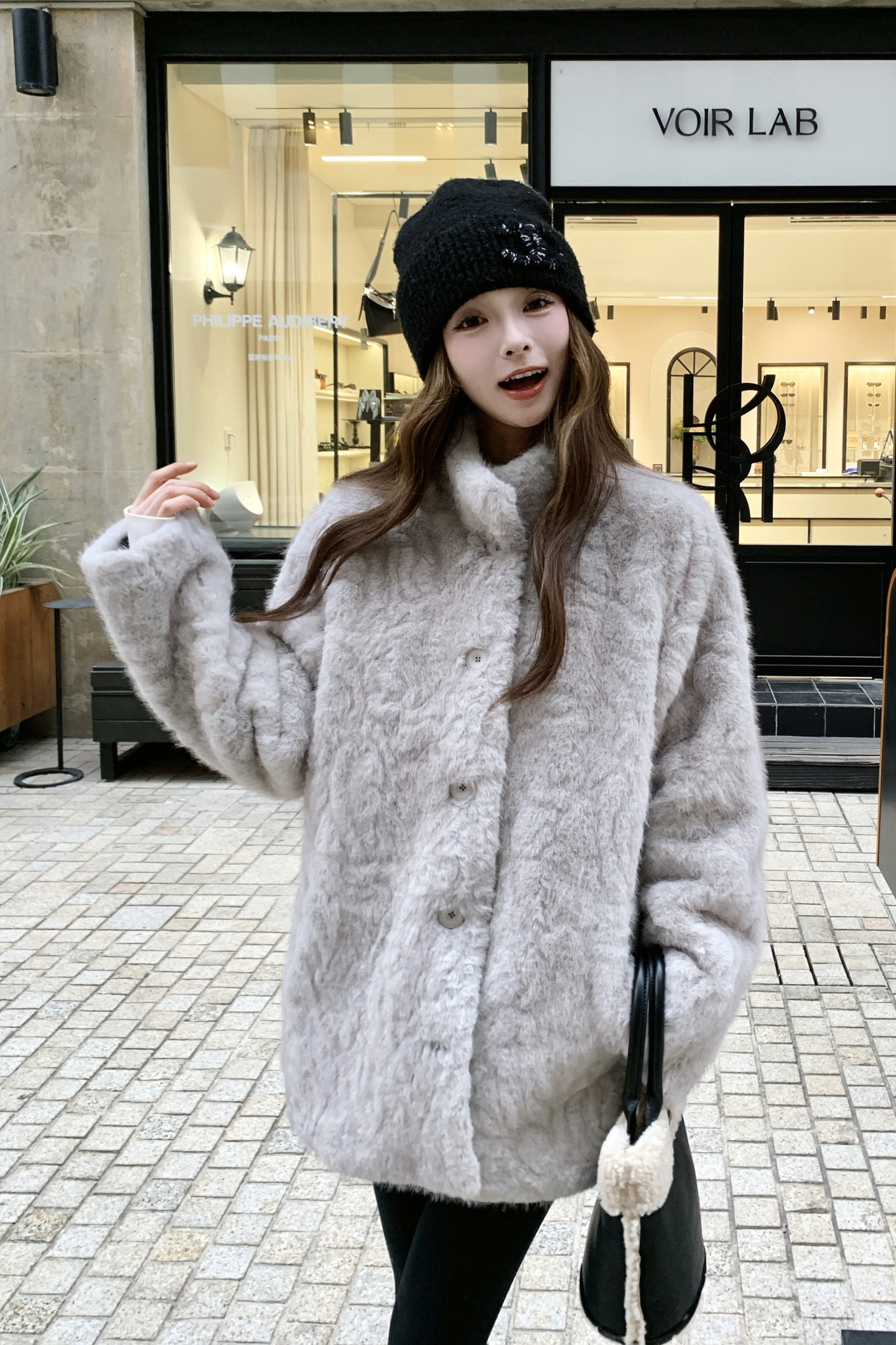 (主推)加厚环保水貂毛皮毛一体外套D2623-P195-K298,女装短外套,2C373