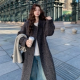 （）羊毛双面呢外套长款星空呢2C373-2616-P275-K388，女装毛呢外套，2C373