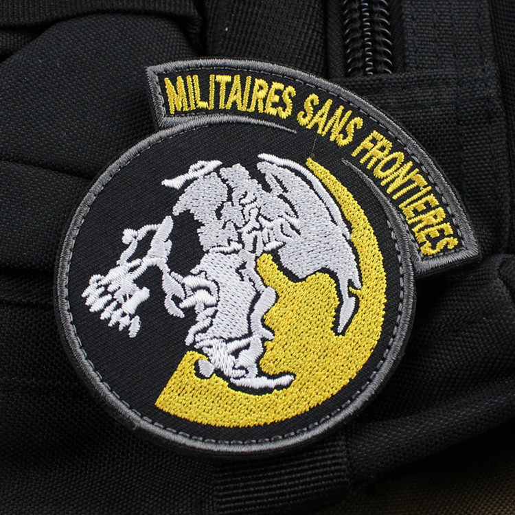 战争创伤合金装备和平行者mgs刺绣魔术贴章户外臂章无国界魔术贴