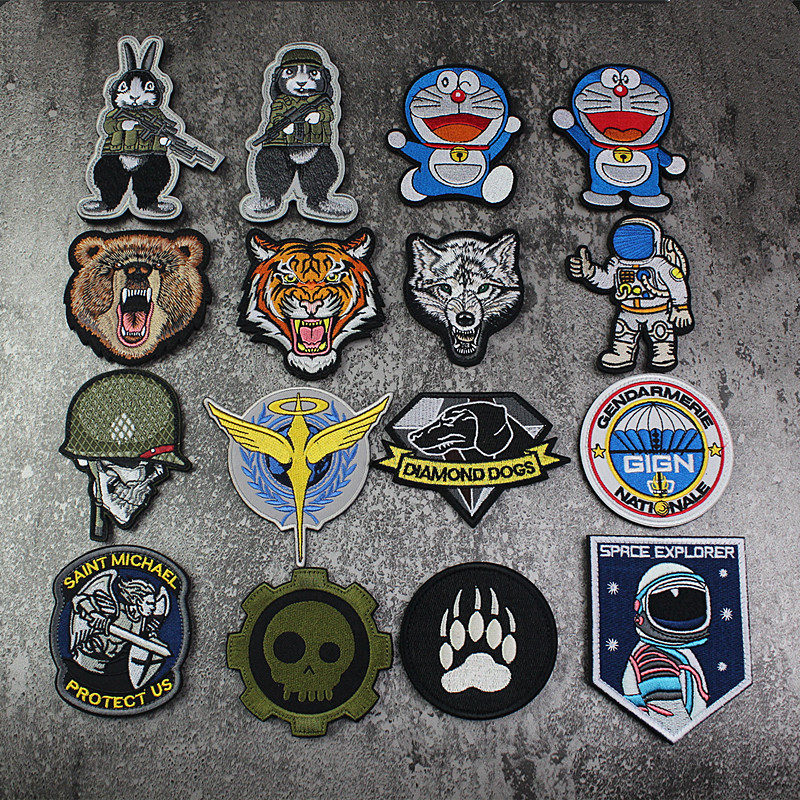 精美刺绣黑暗天使叮当猫魔术贴章